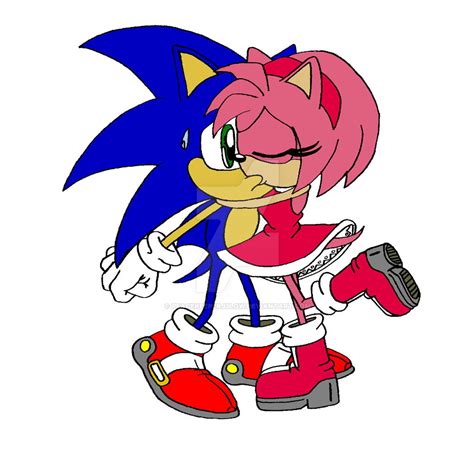 sonic and amy kiss|More.